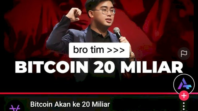 Timothy Ronald Memprediksi Bitcoin Akan Ke 20 Miliar
