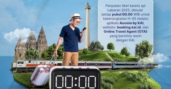 Jangan Lupa! Tiket Kereta Api Lebaran 2025 Sudah Mulai Bisa Dipesan Setiap Pukul 00.00 WIB