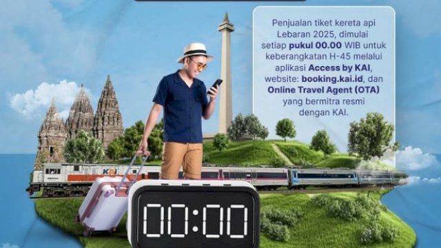 Jangan Lupa! Tiket Kereta Api Lebaran 2025 Sudah Mulai Bisa Dipesan Setiap Pukul 00.00 WIB