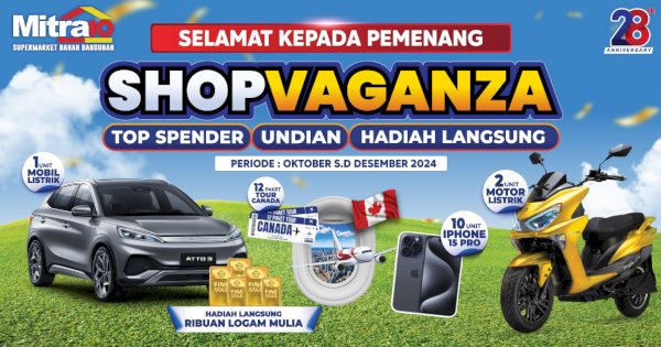 Pemenang Shopvaganza Mitra10 2024 Resmi Diumumkan! Apakah Anda Salah Satunya?