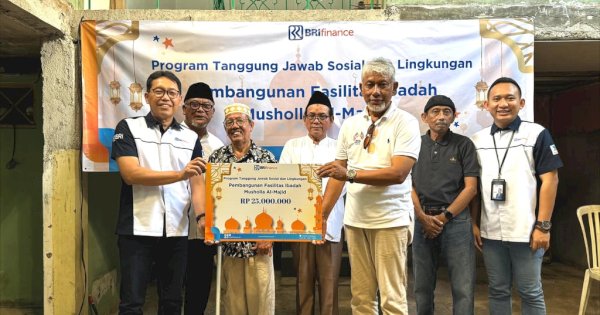 Sambut Ramadhan 1446 H, BRI Finance Berikan TJSL Pembangunan Musholla di Bekasi
