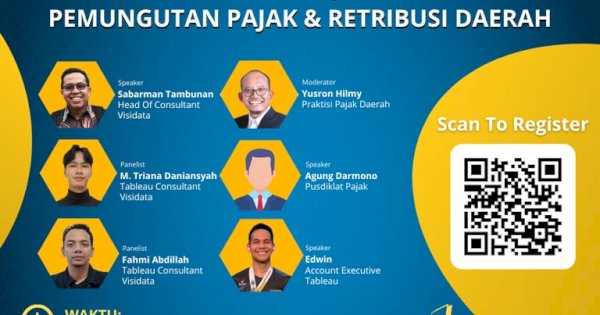 Visidata, Tableau Partner Indonesia, Gelar Seminar: Optimalisasi Pemungutan Pajak &amp; Retribusi Daerah dengan Tableau Analytics