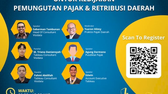 Visidata, Tableau Partner Indonesia, Gelar Seminar: Optimalisasi Pemungutan Pajak &amp; Retribusi Daerah dengan Tableau Analytics