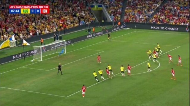 Sepakan Kevin Dick si kotak penalti gagal menghasilkan gol, laga Kualifikasi Piala Dunia 2026 Indonesia vs Australia ||tangkaplayar_sportstars2