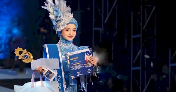 Prestasi Gemilang! Andi Nimas Raline Sabet Juara Icon Trend Hijab 2025 di Makassar
