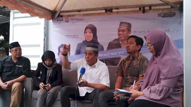 Anggota Komisi I DPR RI, Syamsu Rizal MI menjadi pembicara dialog yang diselenggarakan harian.news, Jumat (14/3). 