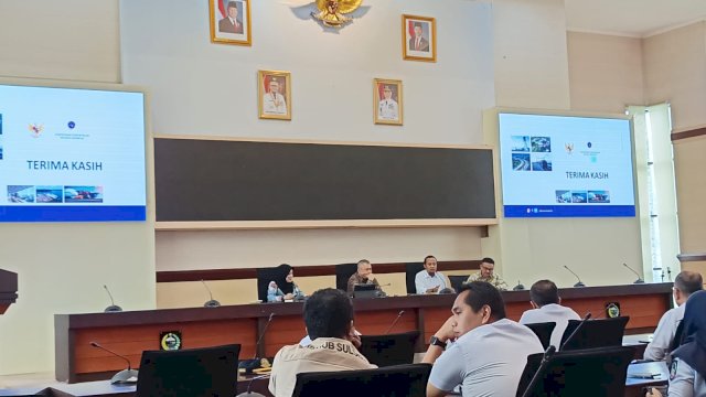 Menteri Perhubungan Indonesia, Dudy Purwagandhi saat Melakukan Rakor Arus Mudik di Pemprov Sulsel, Foto: HN/Sinta.