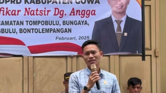 Ajim Zulfikar Natsir Dg Angga mendengarkan aspirasi warga saat reses di Kelurahan Lauwa, Kabupaten Gowa, Minggu 23 Februari 2025 ||handover 