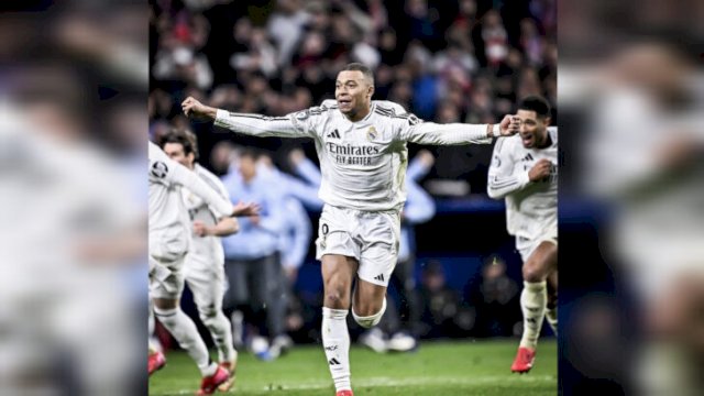 Real Madrid menyingkirkan Atletico Madrid lewat drama adu penalti di Liga Champions 2024/2025. Mbappe bersinar, Courtois tampil gemilang! ||X@brfootball