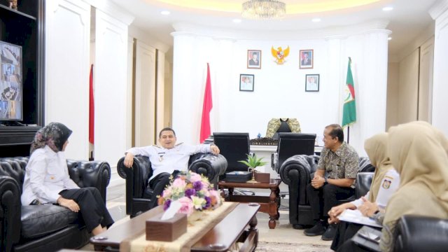 BPJS Kesehatan Makassar melakukan pertemuan dengan Wali Kota Makassar Munafri Arifuddin bersama Wakil Wali Kota Aliyah Mustika Ilham. Foto: HN/Sinta