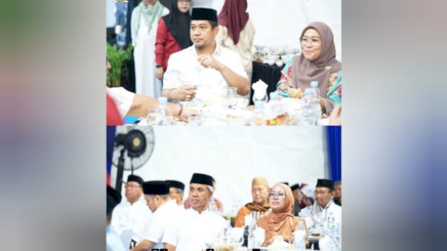 Wakil Ketua I dan II DPRD Gowa bersama para pejabat menghadiri acara buka puasa bersama di Rumah Jabatan Bupati Gowa ||humasdprd 