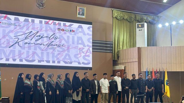 Program Studi (Prodi) Ilmu Komunikasi Universitas Muslim Indonesia (UMI) menggelar Majelis Komunikasi dan Kuliah Umum. (Foto: Gita/HN)