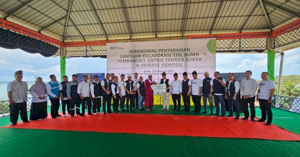 Laksanakan Program CSR/TJSL: PTPP Berkolaborasi 23 BUMN Hadirkan PLTS dan Reverse Osmosis di Batam
