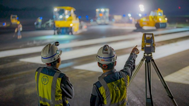 Persiapkan Infrastruktur Hari Raya Idul Fitri 2025, PTPP Rampungkan 83,98% Pekerjaan Overlay Runway Selatan Bandara Internasional Soekarno-Hatta