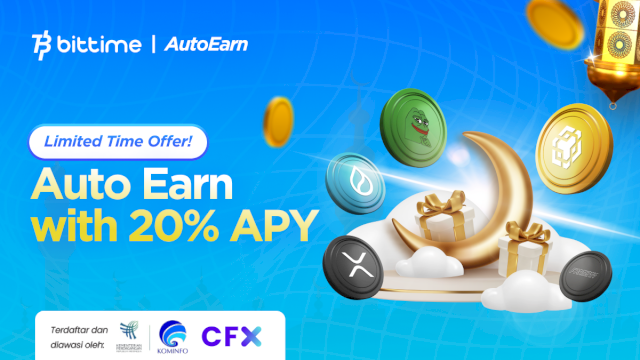 Bittime Hadirkan Ramadan Auto Earn Festival, Nabung Kripto dan Nikmati Hingga 20% APY