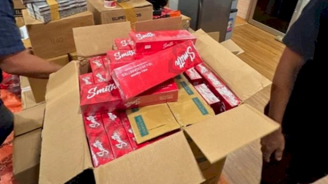 Diduga 347 Ribu Rokok Ilegal Digagalkan Bea Cukai Makassar