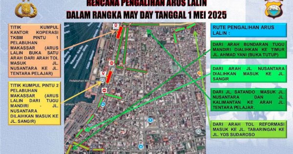 Hindari Titik ini! Satlantas Pelabuhan Rilis Rekayasa Lalu Lintas May Day