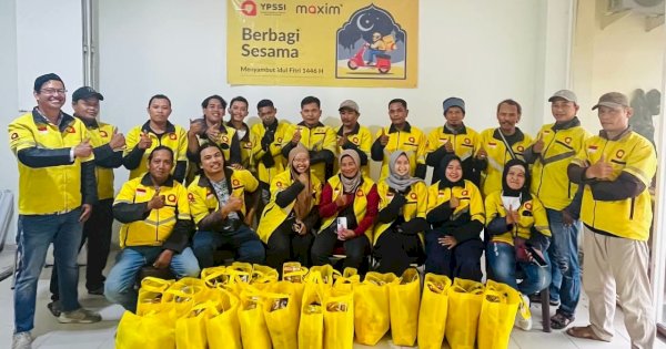 Wujud Kepedulian, Maxim-YPSSI Bagikan Sembako ke Mitra Driver