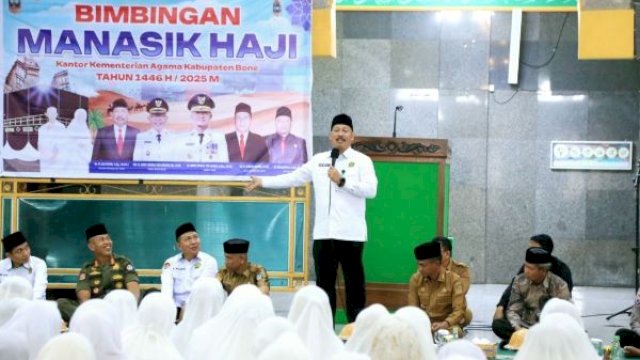 Bimbingan manasik haji CJH kabupaten Maros di Masjid Agung Maros, Senin (21/4) ||handover _kanwilkemenagsulsel
