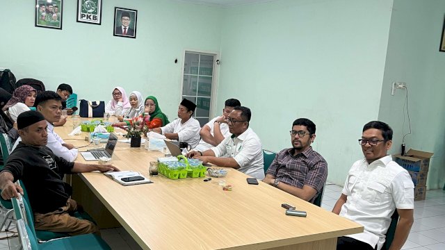 Rapat persiapan Muskerwil PKB Sulsel, Senin (28/4). Dok