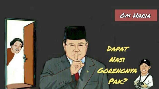 Karikatur pertemuan Prabowo dengan Megawati (Dodi/harian.news)