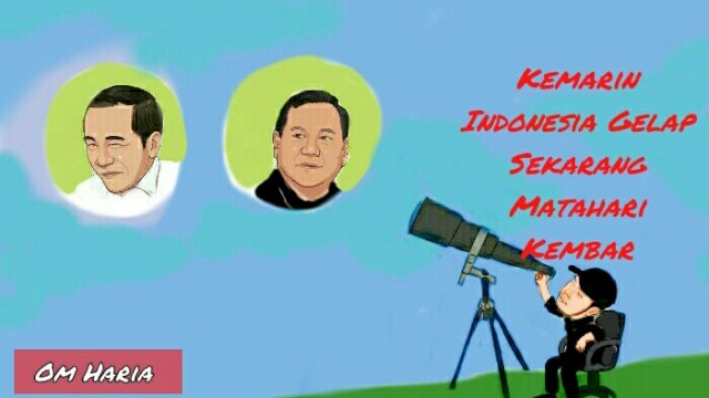 Karikatur isu matahari kembar (Dodi/harian.news)