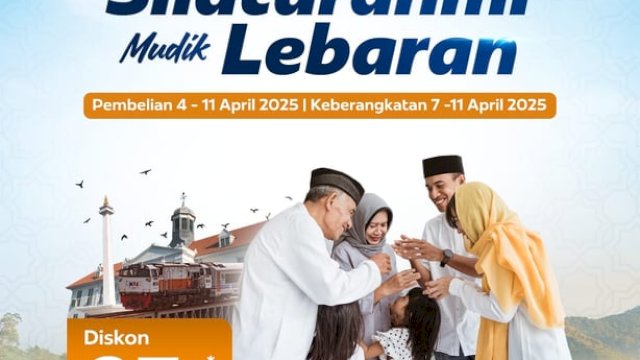 KAI Hadirkan Promo “Silaturahmi Mudik Lebaran” dengan Diskon 25% untuk Perjalanan Mudik Lebih Hemat
