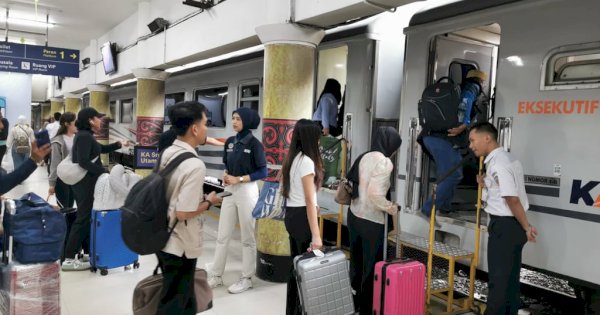 Hari-H Lebaran, KAI Divre I Sumut Layani 9.800 Penumpang