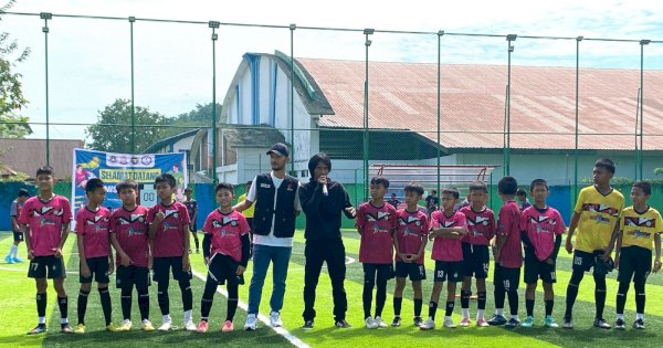 36 Tim Tingkat SD Berlaga Turnamen Bola Mini Monza Cup V 2025, Ada Syamsul Bahri Chaeruddin Beri Motivasi