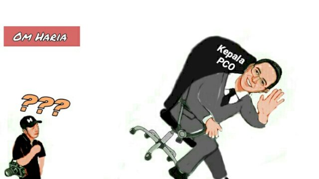 Karikatur Kepala PCO Hasan Nasbi (Dodi/harian.news)