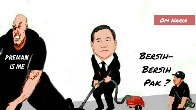 Karikatur premanisme membuat resah Presiden Prabowo (Dodi/harian.news)