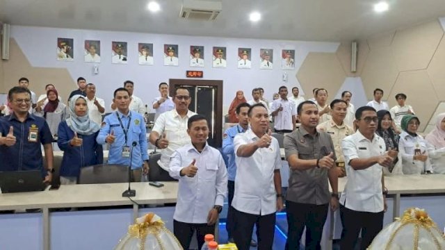 sosialisasi program Inventarisasi Tanah Instansi Pemerintah (INTIP) di Kantor Bupati Gowa, Rabu (28/5/2025) ||handover