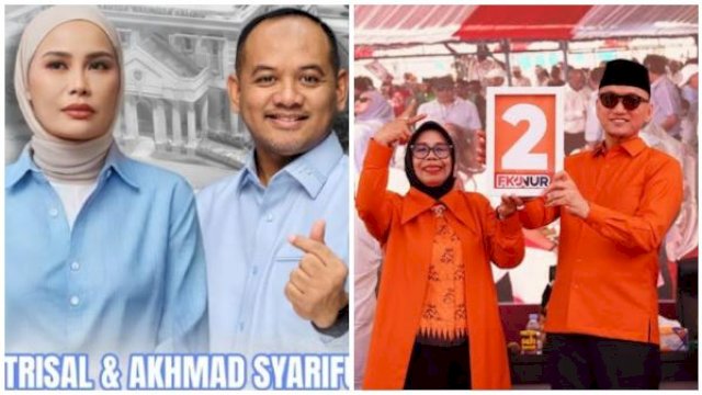 Paslon nomor urut 02 Farid Kasim Judas – Nurhaenih (FKJ-Nur) dan paslon nomor urut 04 Naili Trisal - Ahmad Syafruddin Daud alias Ome. 