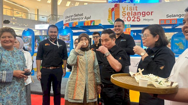 Visit booth yang dihadiri Wakil Wali Kota Makassar, Aliyah Mustika Ilham. (Foto: Gita/HN)