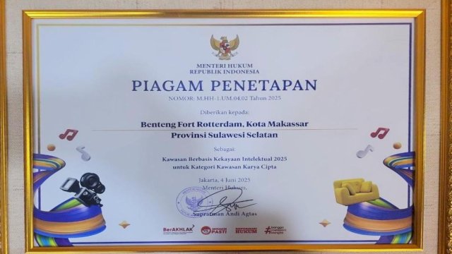 Dua Destinasi Makassar Ditetapkan Kawasan Berbasis Kekayaan Intelektual