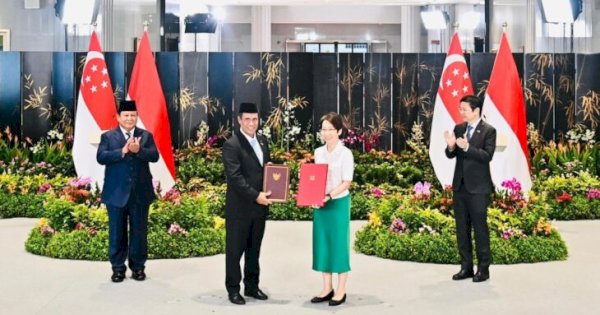 Mentan Amran Tandatangani MoU Kerjasama Keamanan Pangan dan Teknologi Pertanian dengan Singapura