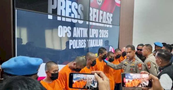 Polres Takalar Rilis Sembilan Terduga Pelaku Narkoba