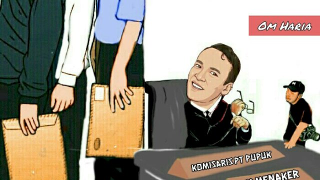 Karikatur Wamenaker Immanuel Ebenezer jadi Komisaris PT Pupuk Indonesia (Dodi/harian.news)