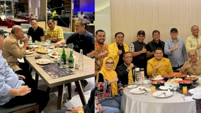 Pertemuan Munafri Arifuddin alias Appi dengan ketua DPD II Partai Golkar dari sejumlah kabupaten-kota di Sulsel menjelang musyawarah daerah Golkar Sulsel. Foto IST