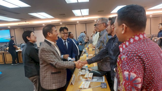 Anggota Pansus RUU Ruang Udara, Syamsu Rizal MI usai RDP bersama maskapai, Selasa (1/7). Ist