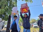Unjuk Rasa di Disnaker Sulsel, Massa Tuntut Keadilan untuk Buruh KIBA