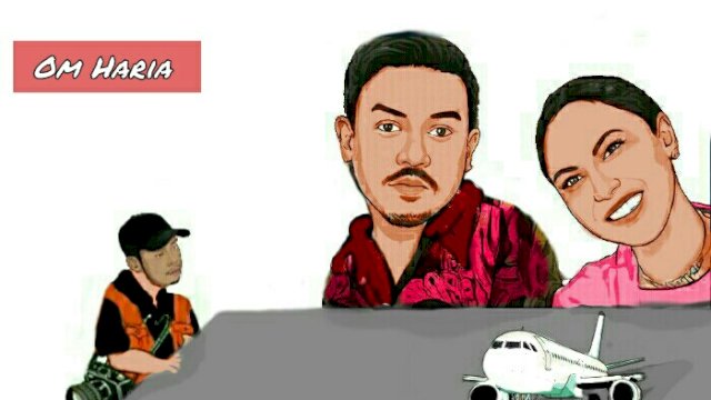 Karikatur Menteri UMKM Maman Abdurrahman dan Istrinya (Dodi/harian.news)