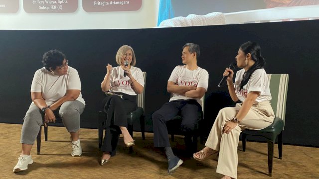 Dokumentasi usai penayangan film Lyora. (Foto: Gita/HN)