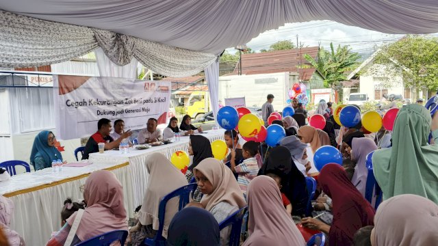 PT Midi Utama Indonesia Tbk (Alfamidi) Cabang Makassar menggandeng SGM Eksplor dan Puskesmas Benteng Kota Palopo untuk menggelar edukasi kesehatan bertema “Cegah Kekurangan Zat Besi pada Si Kecil, Dukung Jadi Generasi Maju”. (Foto: ist)