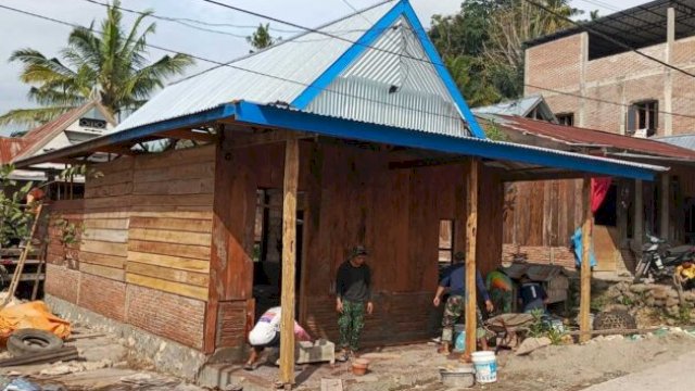 Tampak rumah Pak Deri yang telah mencapai 70% progres pembangunan ||doc_pendim1419