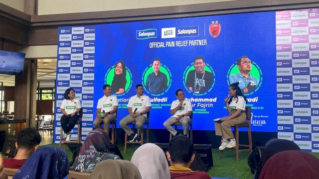 Talkshow Salonpas dan PSM Makassar. (Foto: Gita/HN)
