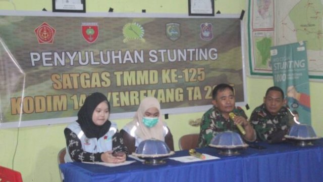 Penyuluhan Stunting di Enrekang, upaya Satgas TMMD ke-125 Kodim 1419/Enrekang Ttngkatkan kesadaran masyarakat ||doc_pendim1419 