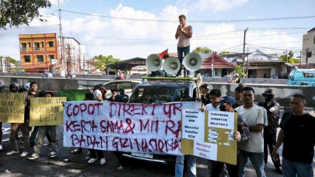 HMI dan Mitra Dapur MBG Gelar Aksi di DPRD Sulsel, Ini Tuntutannya