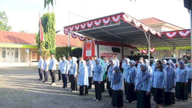 Apel pegawai Balai Labkesmas Makassar, Senin (25/8/2025) ||doc_balailabkesmasmks