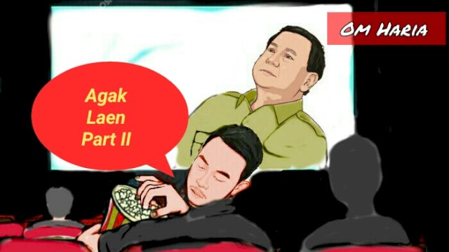 Karikatur video Presiden Prabowo di bioskop (Dodi/harian.news)